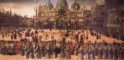 Gentile Bellini Procession in St Mark's Square oil on canvas